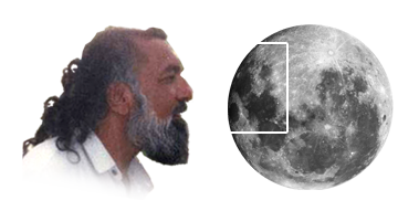 His Divine Eminence Ra Riaz Gohar Shahi's image on the Moon