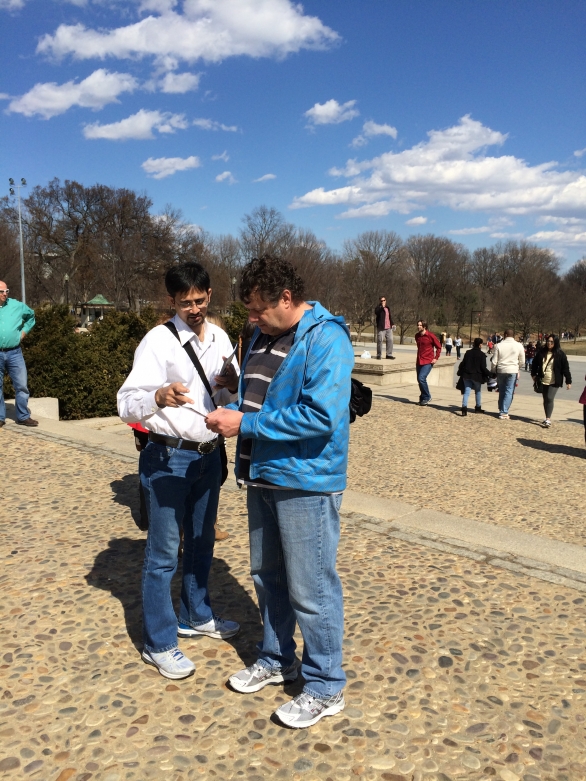 An interested aspirant comes to learn more about Messiah Foundation (Washington DC, USA).