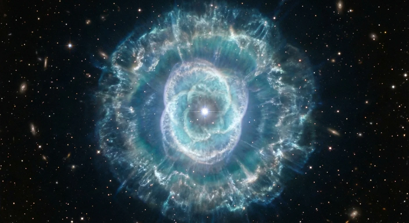 The image of HDE Ra Riaz Gohar Shahi in the Eskimo Nebula NGC 2392