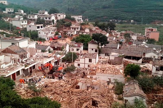 Earthquake in Yunnan, China
