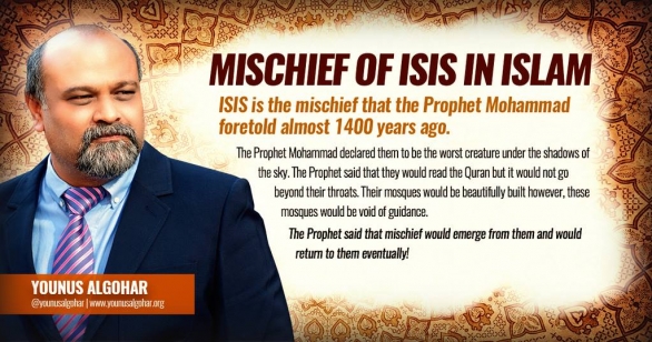 Younus AlGohar warns the world about the mischief of ISIS as foretold by the Prophet of Islam, Prophet Mohammad.